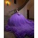 Ball Gown Purple Quinceanera Dresses Ruffled Vestidos De 15 Anos Chandelier Sleeve Sweet 15 Gowns